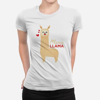 Pretty Mama Llama Animal Lover Funny Cute Gift Ladies Tee - Seseable