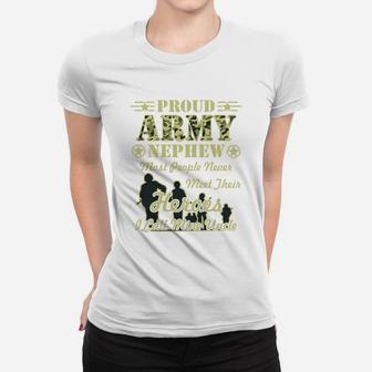 Proud Army Nephew Ladies Tee - Seseable