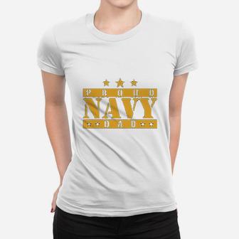 Proud Navy Dad Ladies Tee - Seseable