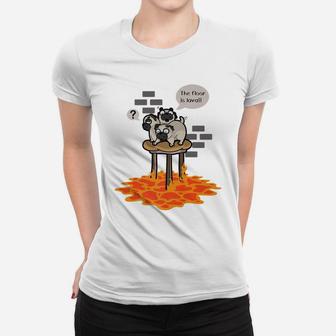 Pug The Floor Is Lava Pug Funny Dog Lovers Ladies Tee - Seseable