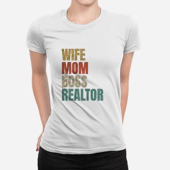 Realtor Mom Cute Lady Wife Mom Boss Realtor Ladies Tee - Seseable