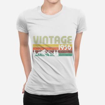 Retro Vintage 1956 Graphics 66th Birthday Gift 66 Years Old Ladies Tee - Seseable