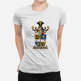 Roschmann Family Crest Austrian Family Crests Ladies Tee | Seseable CA