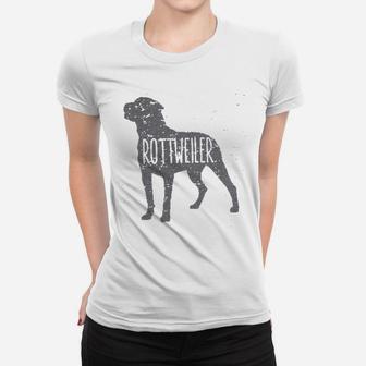 Rottweiler Dog Silhouettes Ladies Tee - Seseable