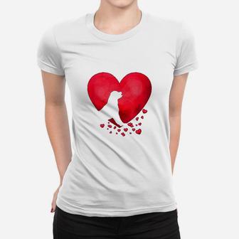 Rottweiler Heart Valentine Day Pet Puppy Dog Lover Ladies Tee - Seseable