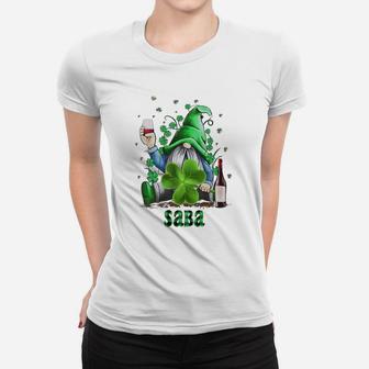 Saba Funny Gnome St Patricks Day Matching Family Gift Ladies Tee - Seseable