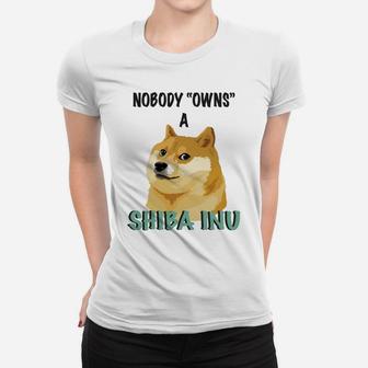 Shiba Inu Doge Meme Pun Gift Cute Funny Novelty Ladies Tee