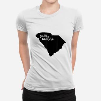 South Carolina Roots State Map Home Love Pride Gift Ladies Tee - Seseable