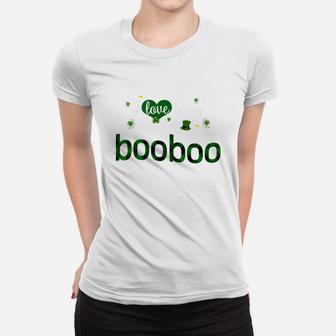 St Patricks Day Cute Shamrock I Love Being Booboo Heart Family Gifts Ladies Tee - Seseable