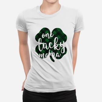 St Patricks Day Women One Lucky Mama Clover Ladies Tee - Seseable