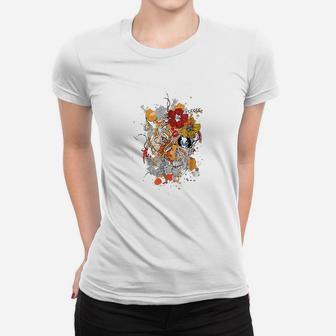 Tiger Flower Skull Day Of The Dead Mexican Pattern Ladies Tee - Seseable