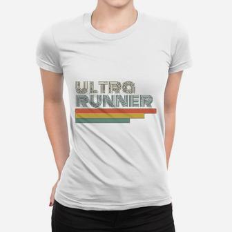 Ultra Runner Gift Vintage Retro Marathon Trail Running Ladies Tee - Seseable
