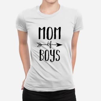 Umsuhu Mom Of Boys Funny Cute Mom With Sayings Mother Gifts Ladies Tee - Seseable