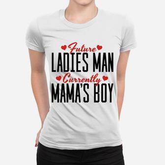 Valentines Day Son Mamas Boy Ladies Tee - Seseable