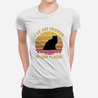 Vintage American Curl I Have Got Friends In Low Places Cat Lovers Ladies Tee - Seseable