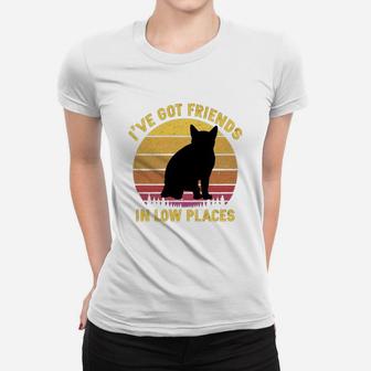 Vintage American Wirehair I Have Got Friends In Low Places Cat Lovers Ladies Tee - Seseable