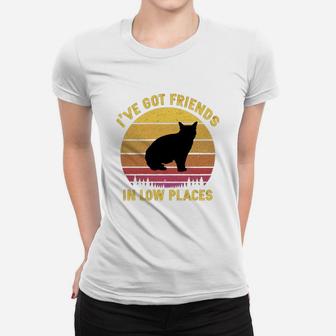 Vintage Balinese I Have Got Friends In Low Places Cat Lovers Ladies Tee - Seseable