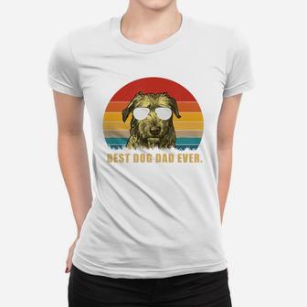Vintage Best Dog Dad Ever T Shirt Irish Wolfhound Shirts Ladies Tee - Seseable