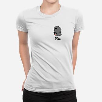 Weißes Frauen Tshirt mit Hunde-Cartoon und Bär Schriftzug, Lustiges Hunde-Motiv Tee - Seseable