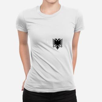 Weißes Herren Frauen Tshirt mit Schwarzem Adler-Design, Modisches Tee - Seseable