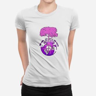 World Peace Sign Tree Earth Day Hippie Environment Ladies Tee | Seseable CA