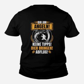 Angeln Bin Am Angeln Bring Bier Kinder T-Shirt - Seseable