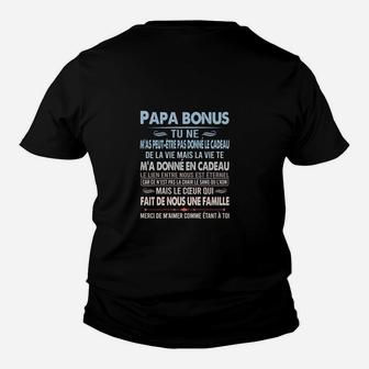 Bonus Papa Kinder Tshirt mit Inspirierendem Zitat, Perfekt für Stiefväter - Seseable