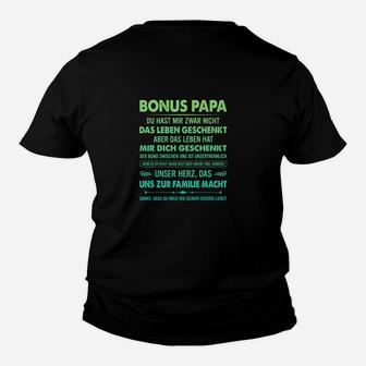 Bonus Papa Kinder Tshirt: Personalisiertes Tee für Stiefväter mit Spruch - Seseable