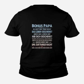 Bonus Papa Kinder Tshirt, Stiefvater Geschenk mit Aufschrift - Seseable