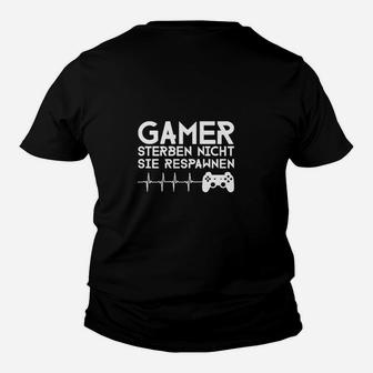 Gamer Kinder Tshirt Schwarz Gamer Sterben Nicht, Sie Respawnen - Seseable