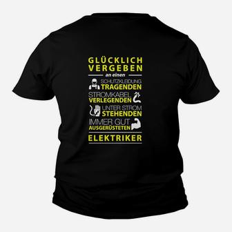 Glücklich Vergeben An Einen Elektriker Kinder T-Shirt - Seseable