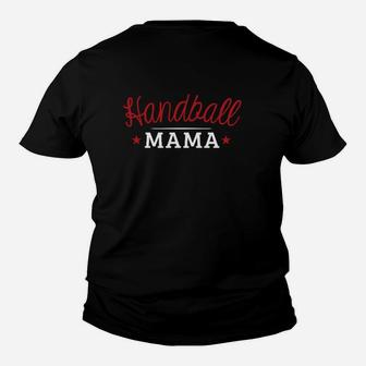 Handball Mama Kinder Tshirt für Damen, Schwarzes mit Stern-Motiv - Seseable