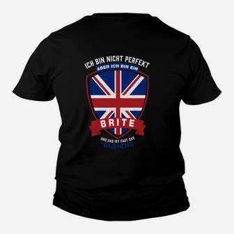 Ich bin nicht perfekt aber ein Brite Kinder Tshirt, Stolz mit UK-Flagge - Seseable