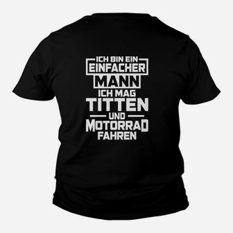 Ich Mag Titten Und Motorradfahren Kinder T-Shirt - Seseable