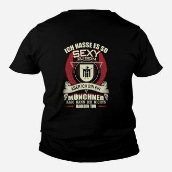 Lustiges München Kinder Tshirt 'So sexy als Münchner', Herren in Schwarz - Seseable