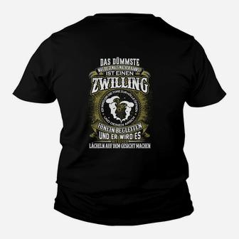 Lustiges Zwilling-Spruch Kinder Tshirt, Witziges Geschwister Tee in Schwarz - Seseable