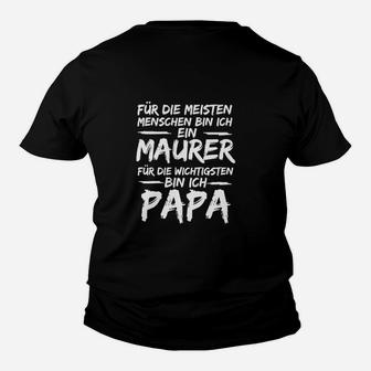 Maurer Papa Kinder Tshirt – Perfektes Kinder Tshirt für Stolze Väter und Handwerker - Seseable