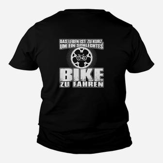 Motorrad-Motiv Herren Kinder Tshirt, Leben zu kurz für schlechtes Bike - Seseable