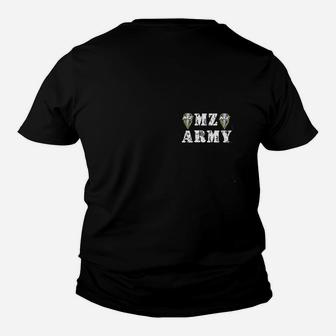 MZ Army Schwarzes Kinder Tshirt, Fan Mode für Musikliebhaber - Seseable