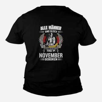 November-Geborene Männer Kinder Tshirt, Adler Motiv Schwarz - Seseable