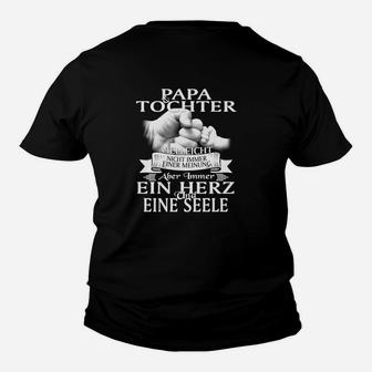 Papa-Tochter Herz & Seele Verbundenheit Kinder Tshirt, Einzigartiges Design - Seseable