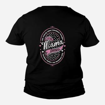 Retro Diner Stil Kinder Tshirt Mama's Diner, Schwarz mit Rosa Highlights - Seseable