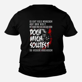 Schwarzes Grafik-Kinder Tshirt Doch Mich Solltest Du Besser Auslassen, Witziges Design - Seseable