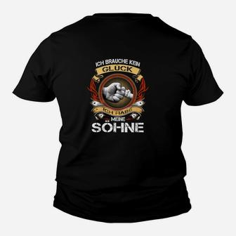 Stolzer Vater Schwarzes Kinder Tshirt, Spruch für Söhne - Seseable