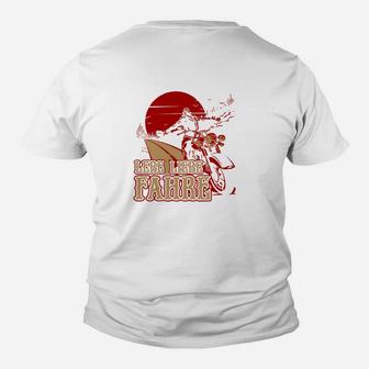 Retro Motorrad Sonnenuntergang Grafik Kinder Tshirt, Vintage Biker Design - Seseable