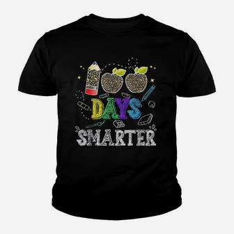 100 Days Smarter Teacher Student 100th Day Of School Leopard Kid T-Shirt - Seseable