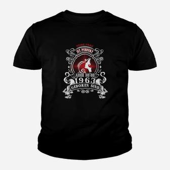 1963 Geburtstags-Kinder Tshirt Vintage, Die Besten Sind 1963 Geboren Schwarz - Seseable