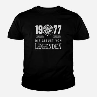 1977 Die Geburt von Legenden Herren Kinder Tshirt, Vintage Schwarz Design - Seseable