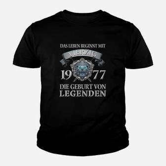 1977 Jahrgangs Kinder Tshirt für Herren Leben beginnt mit 1977, Geburt von Legenden - Seseable