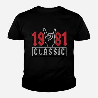 1981 Classic Rock Vintage Rock And Roll 40th Birthday Gift Kid T-Shirt - Seseable